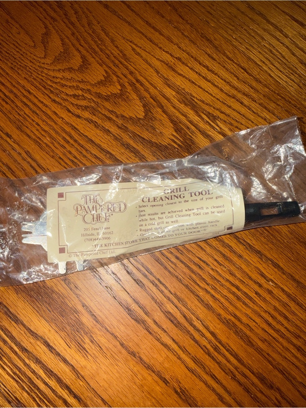 Vintage 1993 Pampered Chef Grill Cleaning Tool #4405 New In Original Packaging